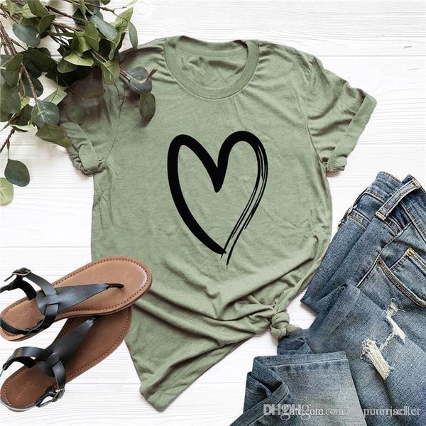 short sleeve women t-shirt quick dry t-shirts casual running womens summer simple and comfortable cotton love, White;black
short sleeve women t-shirt quick dry t-shirts casual running womens summer simple and comfortable cotton love, White;black