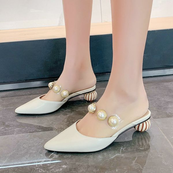 genuine leather strange heels slipper women sandals spring summer party night club fashion shoes woman, Black
genuine leather strange heels slipper women sandals spring summer party night club fashion shoes woman, Black