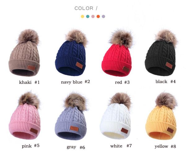8 styles kids winter hats boys girls knitted beanies thick cute hair ball cap infant toddler caps pom poms warm hat m927 nher, Blue;gray
8 styles kids winter hats boys girls knitted beanies thick cute hair ball cap infant toddler caps pom poms warm hat m927 nher, Blue;gray
