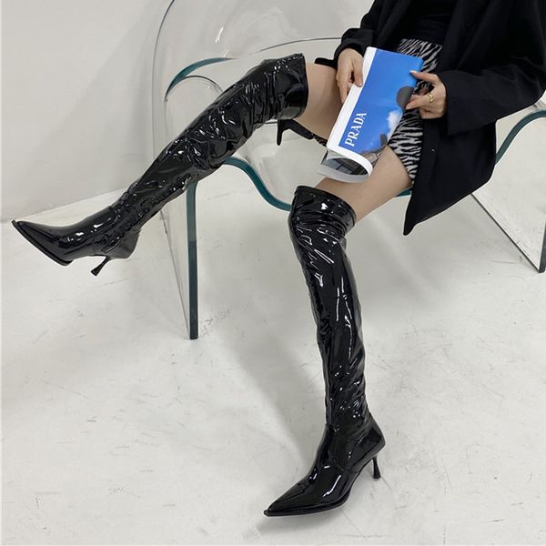 women shoes boots 2020 low heel over the knee boots black patent leather long fall high heel vrouwen laarzen
women shoes boots 2020 low heel over the knee boots black patent leather long fall high heel vrouwen laarzen