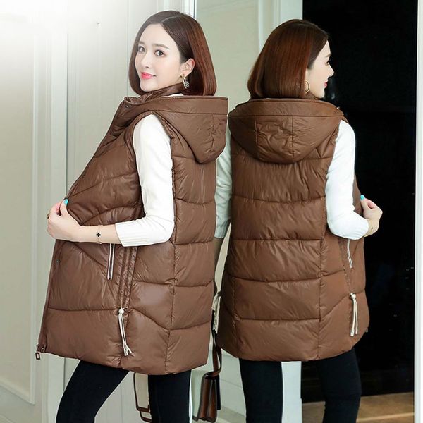 2020 women winter vest waistcoat new women long vest sleeveless jacket hooded down cotton winter warm vest female, Black;brown
2020 women winter vest waistcoat new women long vest sleeveless jacket hooded down cotton winter warm vest female, Black;brown