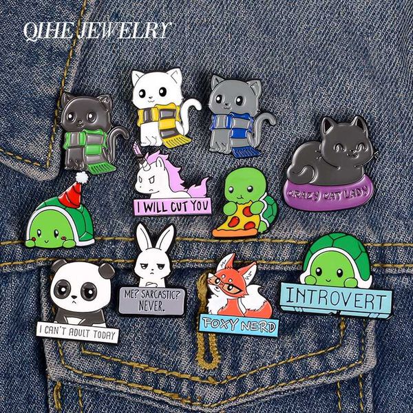 qihe jewelry animal world cartoon enamel pins series metal badges brooches clothes bag pins for women cute gifts for friends, Gray
qihe jewelry animal world cartoon enamel pins series metal badges brooches clothes bag pins for women cute gifts for friends, Gray