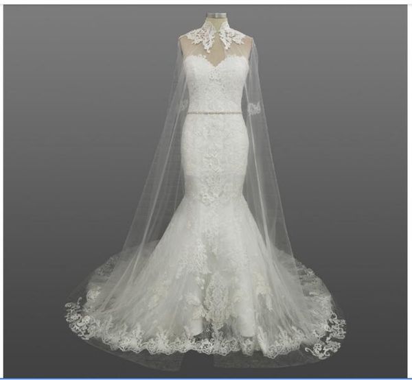 2020 real ps muslim wedding dress with cape sweetheart lace mermaid bridal gowns vestido de noiva, White
2020 real ps muslim wedding dress with cape sweetheart lace mermaid bridal gowns vestido de noiva, White