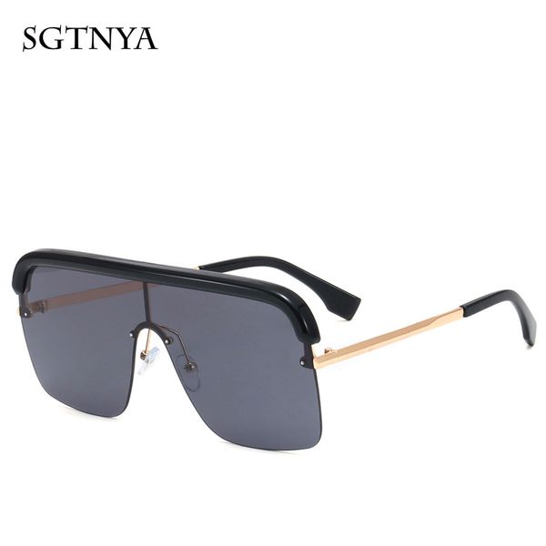 sgtnya new integrated sunglasses metal half frame sunglasses fashion men and women uv400, White;black
sgtnya new integrated sunglasses metal half frame sunglasses fashion men and women uv400, White;black