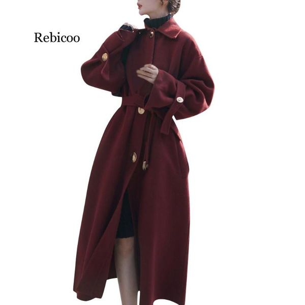 women wool long coat 2020 autumn winter lapel long sleeve woolen coats office ladies solid slim overcoat outwear abrigo mujer, Black
women wool long coat 2020 autumn winter lapel long sleeve woolen coats office ladies solid slim overcoat outwear abrigo mujer, Black