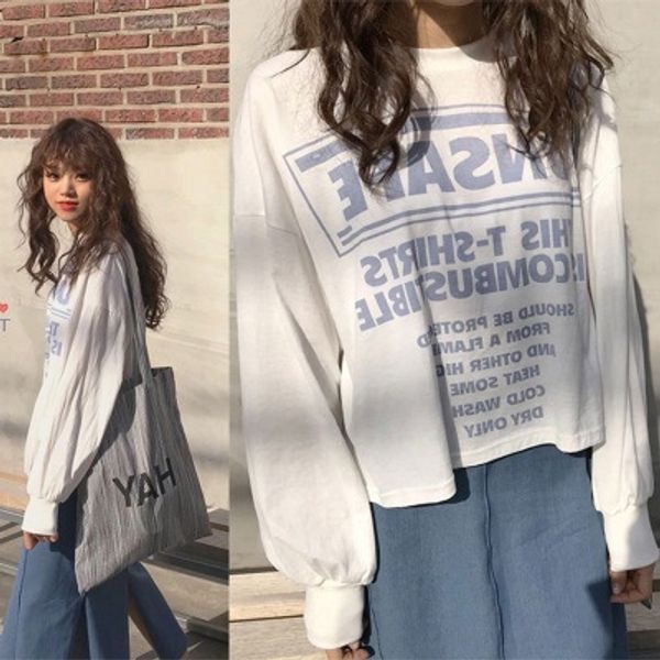 ghost horse girl's green season milk yellow tender ~ korean chic style t-shirt sweater all-match thin letter sweater t-shirt c8qrb, Black
ghost horse girl's green season milk yellow tender ~ korean chic style t-shirt sweater all-match thin letter sweater t-shirt c8qrb, Black