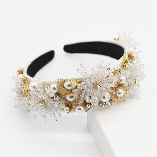 baroque luxury fashion temperament white flower crystal pearl metal leaf geometric exaggerated prom catwalk runway headband 781, Golden;silver
baroque luxury fashion temperament white flower crystal pearl metal leaf geometric exaggerated prom catwalk runway headband 781, Golden;silver