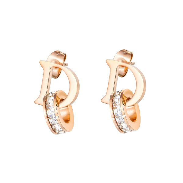 new fashion designer stainless steel letter d diamond zircon geometric circular pendant stud earrings for women girls rose gold, Golden;silver
new fashion designer stainless steel letter d diamond zircon geometric circular pendant stud earrings for women girls rose gold, Golden;silver