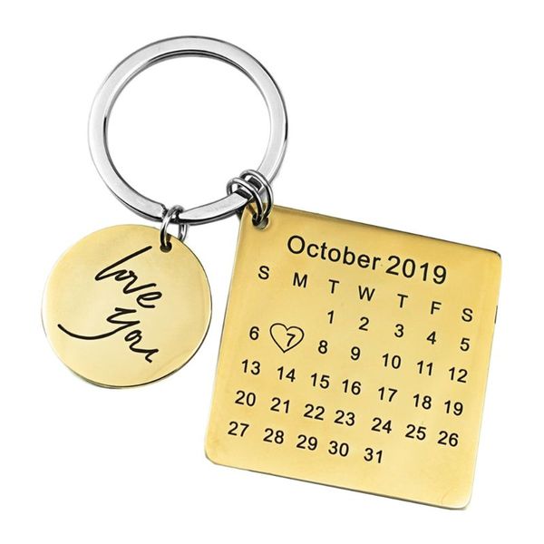 stainless steel calendar keychain birthday gifts valentine's gift for couples p0rf, Silver
stainless steel calendar keychain birthday gifts valentine's gift for couples p0rf, Silver