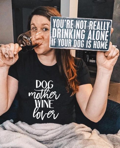 women's t-shirt dog mother wine lover shirt mom drinking t for women funny letter print short sleeve tees tumblr quotes clothes, White
women's t-shirt dog mother wine lover shirt mom drinking t for women funny letter print short sleeve tees tumblr quotes clothes, White