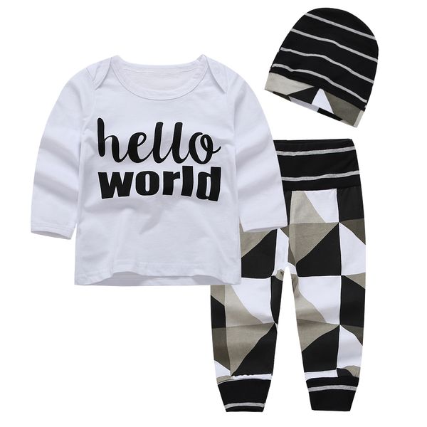 3pcs 2020 new autumn boy cotton t-shirt+pants+hat infant clothes newborn girl clothing set baby costumes y200807, White
3pcs 2020 new autumn boy cotton t-shirt+pants+hat infant clothes newborn girl clothing set baby costumes y200807, White