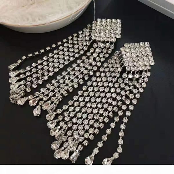 luxury designer women earrings a@r crystal tassel ear clips earrings for women fashion party jewelry gift, Silver
luxury designer women earrings a@r crystal tassel ear clips earrings for women fashion party jewelry gift, Silver
