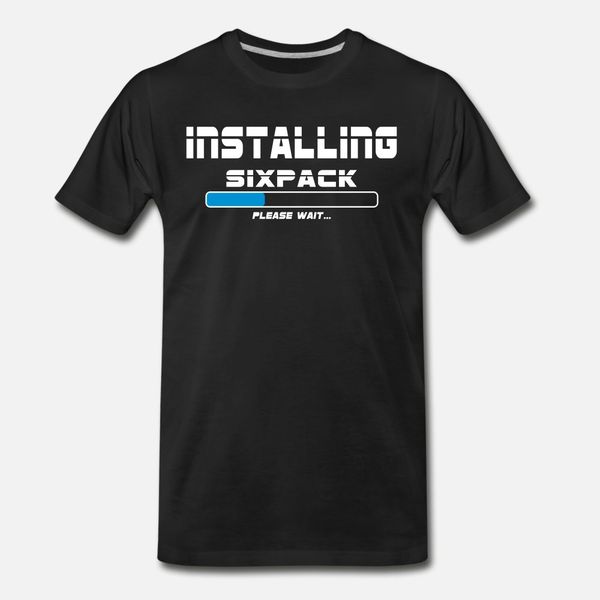 installing sixpack t shirt men print short sleeve crew neck famous breathable spring autumn kawaii shirt