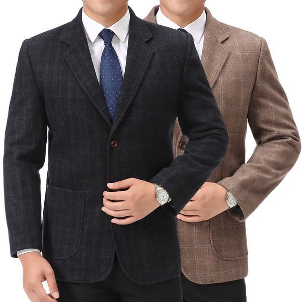 men's suits & blazers casual suit middle-aged 40-50-60-year-old spring and autumn plaid coat one-piece, White;black
men's suits & blazers casual suit middle-aged 40-50-60-year-old spring and autumn plaid coat one-piece, White;black