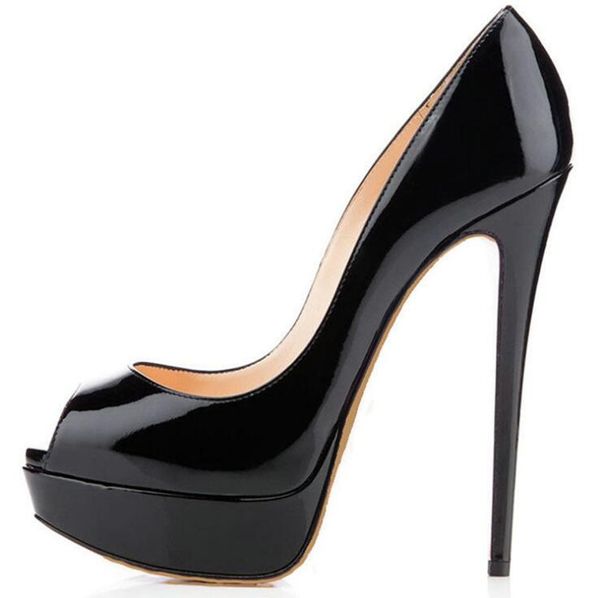 14cm classic brand red high heels platform shoe pumps nude/black patent leather peep-toe women dress wedding sandals 35-43 bag
14cm classic brand red high heels platform shoe pumps nude/black patent leather peep-toe women dress wedding sandals 35-43 bag