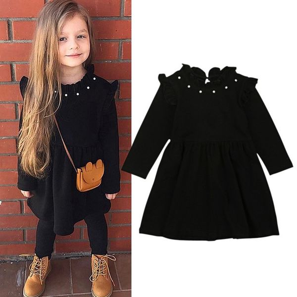 design girl layered pearl dress baby girls little black princess dress children's party dress vestido clothing 827, White
design girl layered pearl dress baby girls little black princess dress children's party dress vestido clothing 827, White