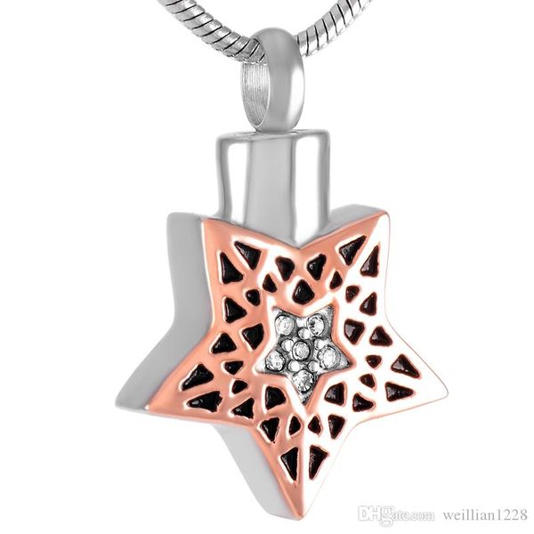 z210silver and rose gold inlay crystal pentagram stainless steel memorial urn jewellery ashes keepsakes pendant cremation necklace, Silver
z210silver and rose gold inlay crystal pentagram stainless steel memorial urn jewellery ashes keepsakes pendant cremation necklace, Silver