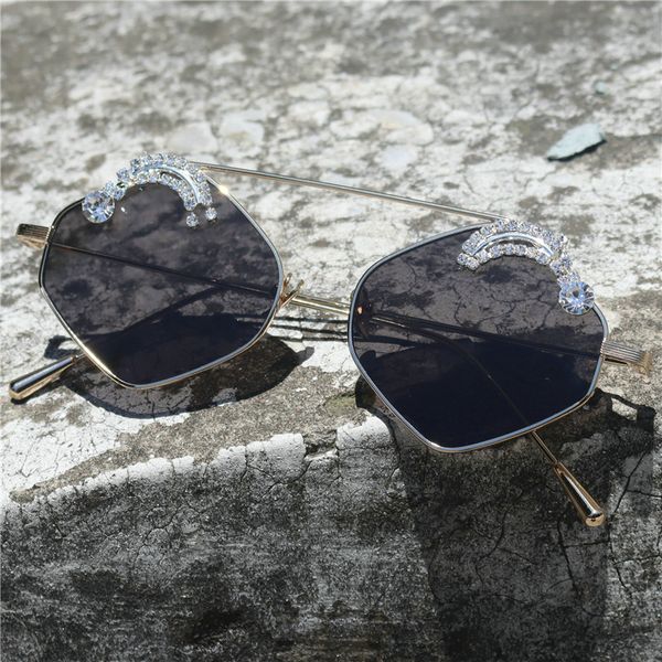 new irregular diamond round sunglasses women brand designer green black pink fashion frame sun glasses metal flower uv400 fml, White;black
new irregular diamond round sunglasses women brand designer green black pink fashion frame sun glasses metal flower uv400 fml, White;black