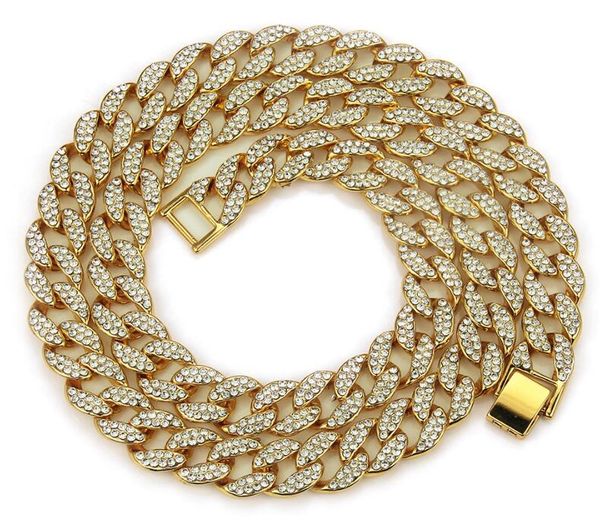 new iced out bling rhinestone golden finish miami cuban link chain necklace men's hip hop necklace jewelry 16,18, 20,24 inch, Black
new iced out bling rhinestone golden finish miami cuban link chain necklace men's hip hop necklace jewelry 16,18, 20,24 inch, Black