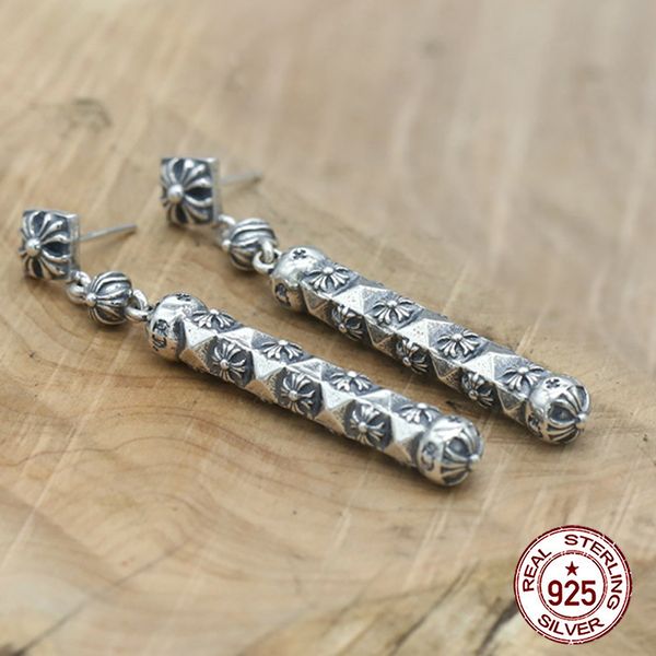 100% s925 sterling silver earrings personality fashion classic retro punk style jewelry cylindrical cross shape to send a gift
100% s925 sterling silver earrings personality fashion classic retro punk style jewelry cylindrical cross shape to send a gift