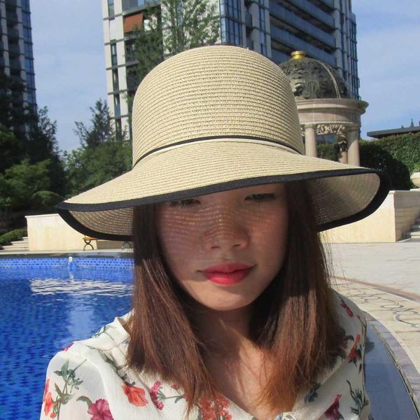 fashion wide brim women summer sun hat casual women hat panama beach hats lady vacation sunhat with black and white bow belt, Blue;gray
fashion wide brim women summer sun hat casual women hat panama beach hats lady vacation sunhat with black and white bow belt, Blue;gray