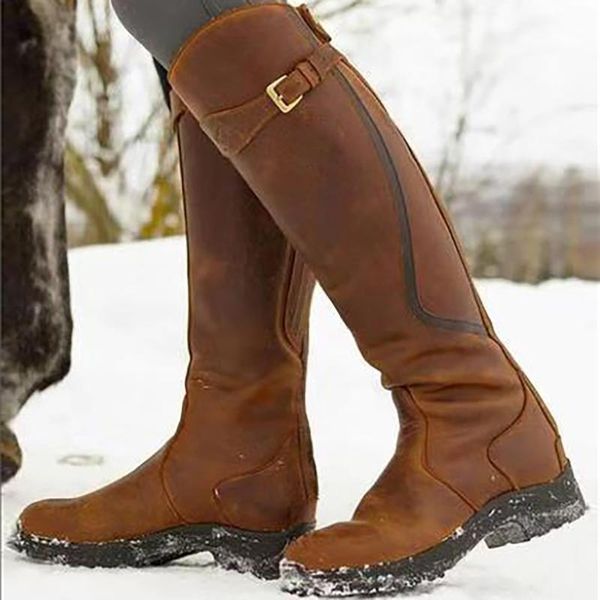 women winter warm neutral med heels cool retro zip riding snow boots shoes pu leather boot solid color outdoor booties botas, Black
women winter warm neutral med heels cool retro zip riding snow boots shoes pu leather boot solid color outdoor booties botas, Black