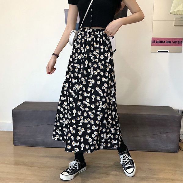vintage floral print ruffle pleated long skirts summer women korean skirt streetwear drawstring elastic waist midi skirt s, Black
vintage floral print ruffle pleated long skirts summer women korean skirt streetwear drawstring elastic waist midi skirt s, Black