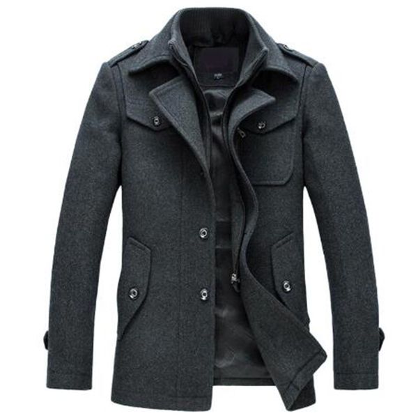 men's wool & blends winter coat slim fit jackets fashion outerwear warm man casual jacket overcoat pea plus size m-xxxl, Black
men's wool & blends winter coat slim fit jackets fashion outerwear warm man casual jacket overcoat pea plus size m-xxxl, Black
