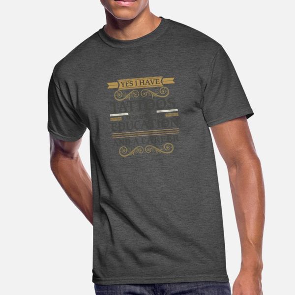 tattoos t shirt men customize 100% cotton round neck fit fit new style summer slim shirt