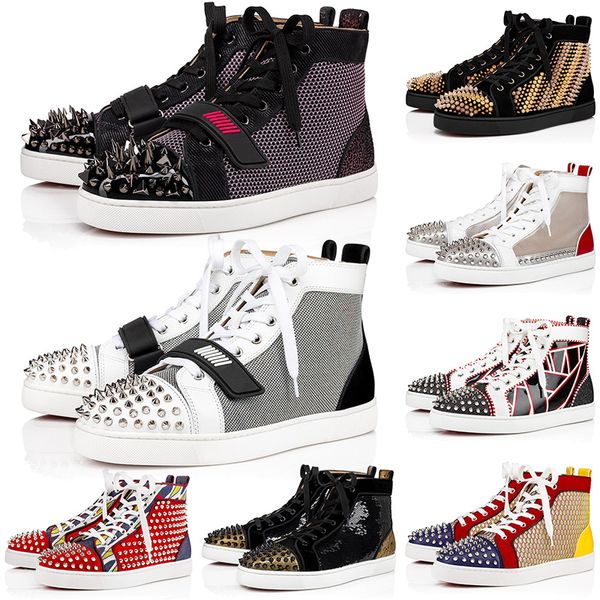 mens women sneakers red bottoms casual shoes studded spikes fashion black silver womens flat party lovers size 36-47 with box
mens women sneakers red bottoms casual shoes studded spikes fashion black silver womens flat party lovers size 36-47 with box