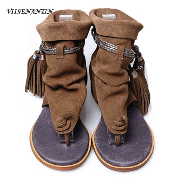 lace-tassel flip flip frosted cowhide sandals casual flat-bottomed wedge heel roman shoes, Black
lace-tassel flip flip frosted cowhide sandals casual flat-bottomed wedge heel roman shoes, Black