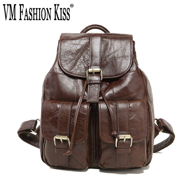 vm fashion kiss genuine leather backpack women drawstring&hasp vintage bagpack oil wax leather school backpacks mochila feminina
vm fashion kiss genuine leather backpack women drawstring&hasp vintage bagpack oil wax leather school backpacks mochila feminina
