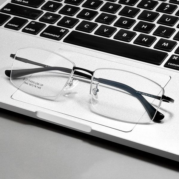 beta titanium frame glasses half rim eye glasses men style myopia spectacles new arrival eyewear selling, Black
beta titanium frame glasses half rim eye glasses men style myopia spectacles new arrival eyewear selling, Black