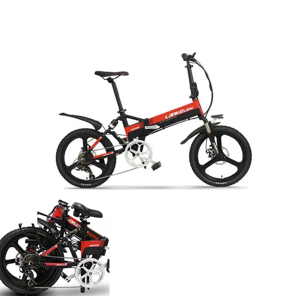 s super quality lankeleisi 20 inch with rear suspension folding electric bike 48v 400w 13ah l g battery, Silver;blue
s super quality lankeleisi 20 inch with rear suspension folding electric bike 48v 400w 13ah l g battery, Silver;blue