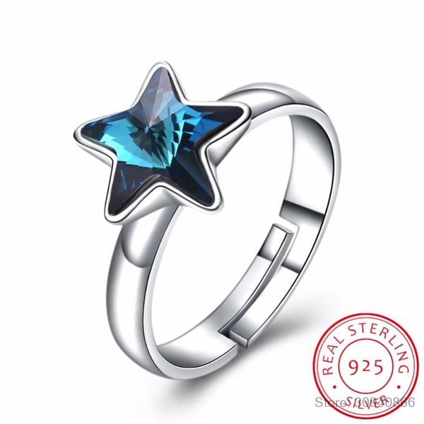 lekani fine jewelry genuine star crystals open rings adjustable real s925 silver finger accessories for women, Golden;silver
lekani fine jewelry genuine star crystals open rings adjustable real s925 silver finger accessories for women, Golden;silver