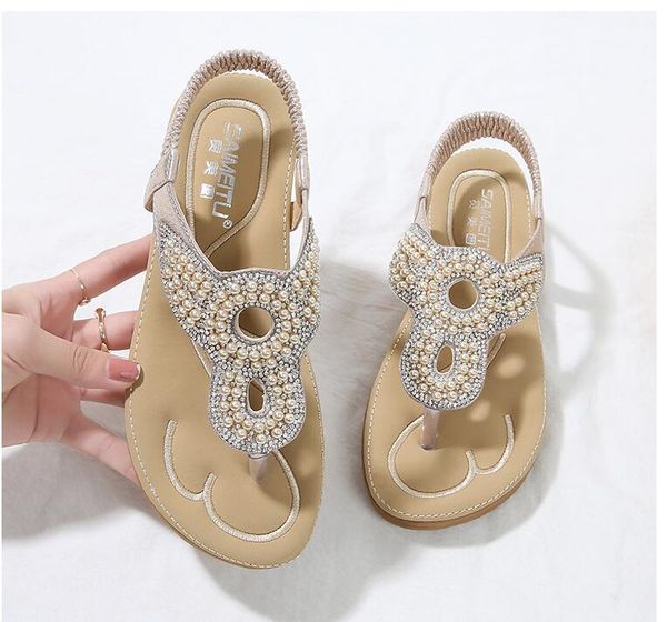 2020 women sandals rhinestone pearl platform wedges women's shoes thick heel open peep toe sandals leather summer style slide, Black 
2020 women sandals rhinestone pearl platform wedges women's shoes thick heel open peep toe sandals leather summer style slide, Black