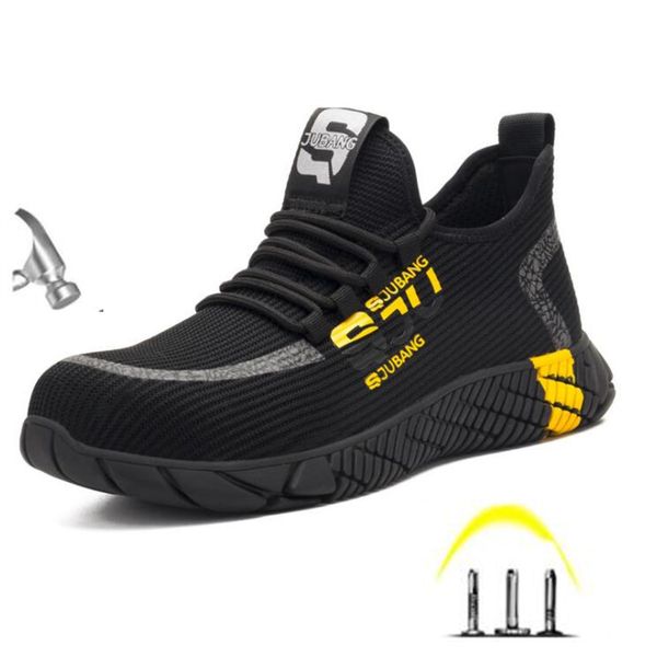 men's steel toe work safety shoes men puncture proof work shoes male outdoor sneakers anti smashing safety protective boots, Black
men's steel toe work safety shoes men puncture proof work shoes male outdoor sneakers anti smashing safety protective boots, Black