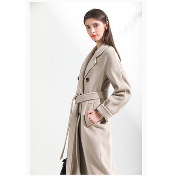 womens woolen blends fashion trend lapel neck long sleeve winter warm outerwear designer female double breasted casual coats, Black
womens woolen blends fashion trend lapel neck long sleeve winter warm outerwear designer female double breasted casual coats, Black