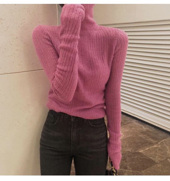 new korean solid women sweater full all-match slim-fit turtleneck base injection shirt sweaters for women, White;black
new korean solid women sweater full all-match slim-fit turtleneck base injection shirt sweaters for women, White;black
