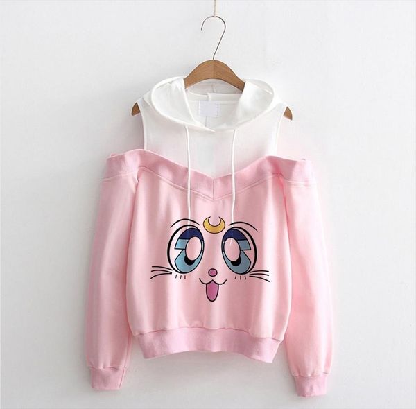 new sailor moon hoodie kawaii clothes women hoodie harajuku sailor moon cat shirt off shoulder sweatshirt femme girls woman, Black
new sailor moon hoodie kawaii clothes women hoodie harajuku sailor moon cat shirt off shoulder sweatshirt femme girls woman, Black