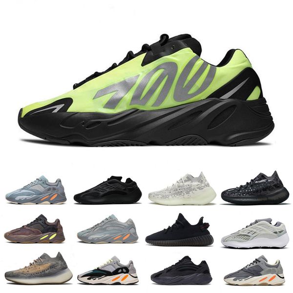 700 kanye west mens womens sports sneakers vanta 700 v3 alvah azael reflective 380, Black
