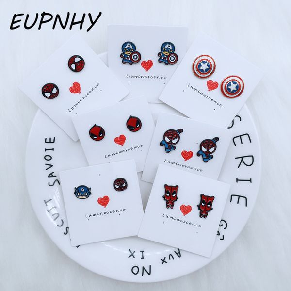 eupnhy 1pair superhero cartoon stud earring cute earrings for women girls fashion enamel earring jewelry birthday gifts, Golden;silver 
eupnhy 1pair superhero cartoon stud earring cute earrings for women girls fashion enamel earring jewelry birthday gifts, Golden;silver