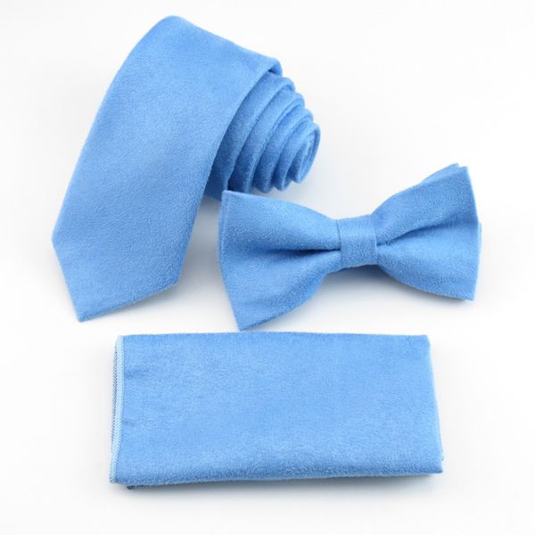 2020 mens skinny solid color micro suede neck tie set for men pocket square handkerchief butterfly bow tie slim ties set lots, Blue;purple
2020 mens skinny solid color micro suede neck tie set for men pocket square handkerchief butterfly bow tie slim ties set lots, Blue;purple