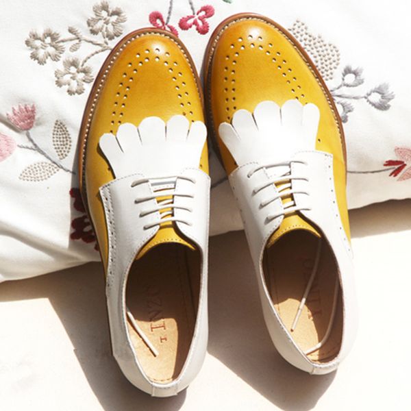 women genuine leather brogues yinzo woman flats shoes vintage handmade sneaker oxford shoes for women red blue brown 2020, Black
women genuine leather brogues yinzo woman flats shoes vintage handmade sneaker oxford shoes for women red blue brown 2020, Black