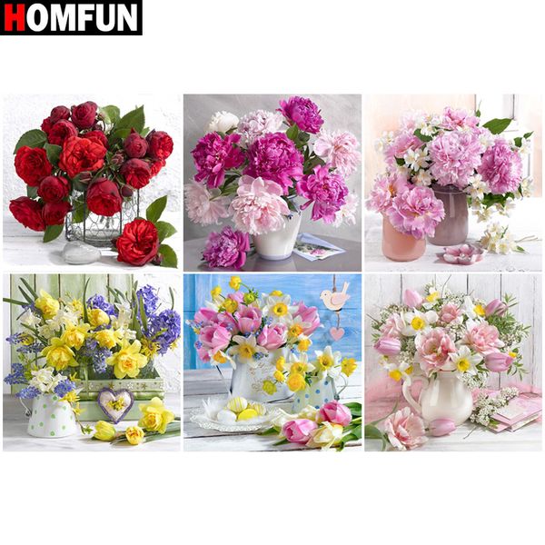 homfun full square/round drill 5d diy diamond painting "rose vase flower" 3d embroidery cross stitch 5d home decor gift
homfun full square/round drill 5d diy diamond painting "rose vase flower" 3d embroidery cross stitch 5d home decor gift