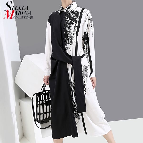 casual dresses woman painted style 2021 autumn black white plus size long sleeve shirt dress sashes printed ladies midi 6611, Black;gray
casual dresses woman painted style 2021 autumn black white plus size long sleeve shirt dress sashes printed ladies midi 6611, Black;gray