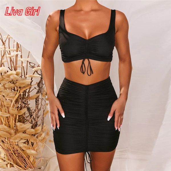 два piece set ruched bodycon юбки лета женщин кулиской бинты sundress 2020 новый женский night party sexy мини-юбки, Gray
два piece set ruched bodycon юбки лета женщин кулиской бинты sundress 2020 новый женский night party sexy мини-юбки, Gray