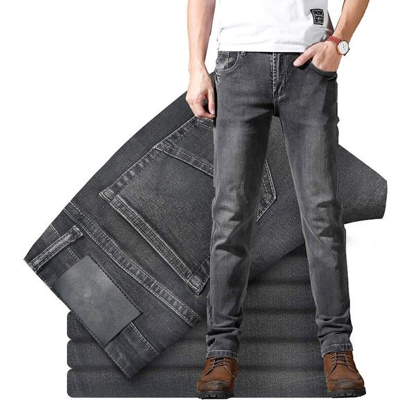 men's stretch jeans dark gray retro slim straight smoke grey washed brushed men's jeans large size full length denim pants, Blue
men's stretch jeans dark gray retro slim straight smoke grey washed brushed men's jeans large size full length denim pants, Blue