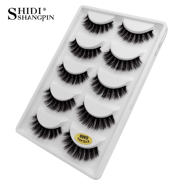 false eyelashes shidishangpin 5 pairs mink 1 box 3d lashes natural long 1cm-1.5cm eyelash extensions g600a
false eyelashes shidishangpin 5 pairs mink 1 box 3d lashes natural long 1cm-1.5cm eyelash extensions g600a