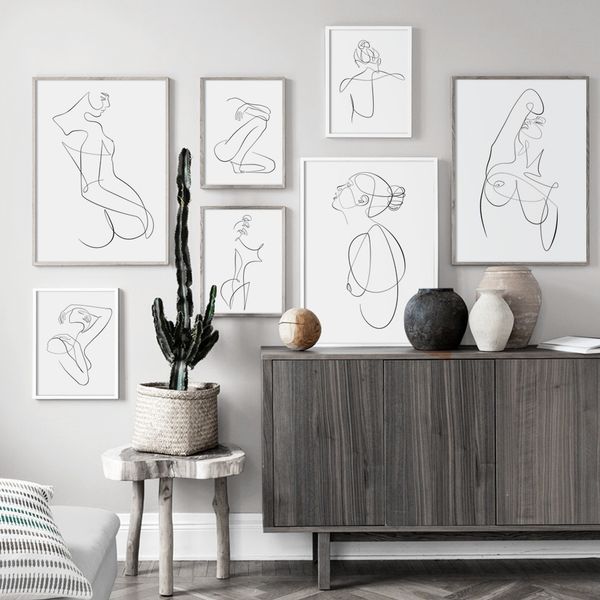 black white line drawing girl wall art canvas painting posters and prints nordic minimalist wall pictures for living room decor
black white line drawing girl wall art canvas painting posters and prints nordic minimalist wall pictures for living room decor